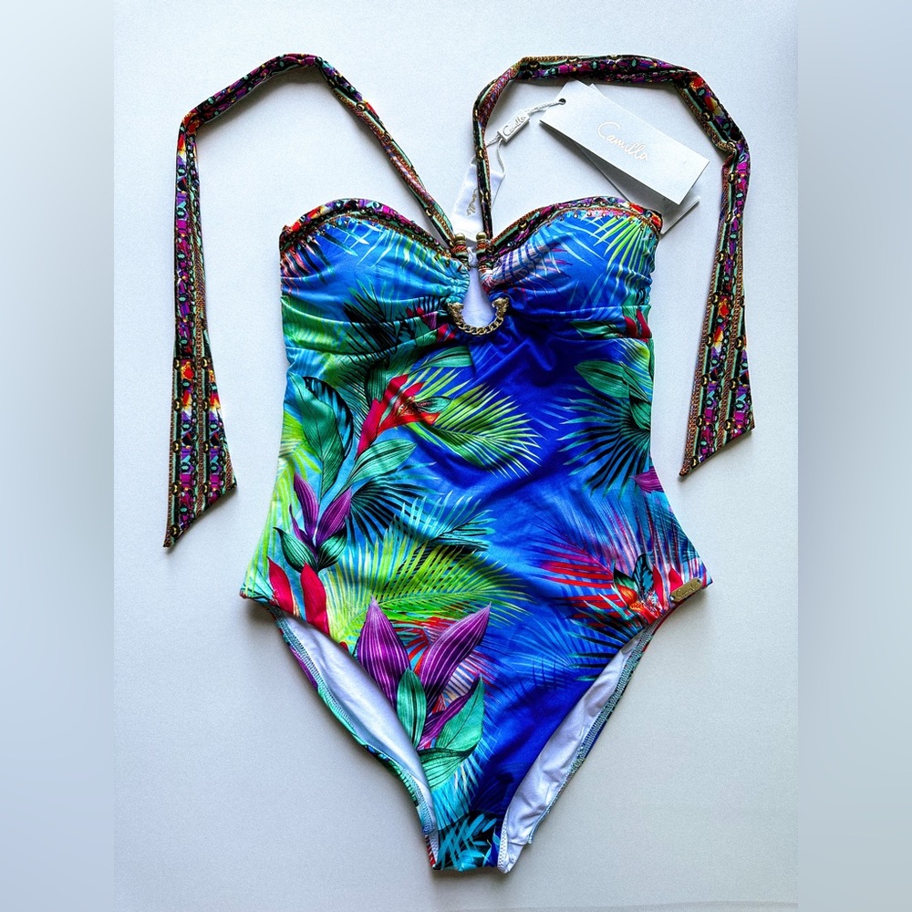 Camilla Bandeau One Piece with Ring Trim